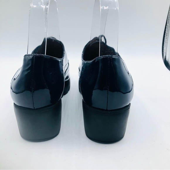 Wonder  navy and blue patten leather platform loafers‎ size 7-7.5 39 euro size39 - Picture 5 of 14